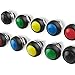 Larcele 10 Pieces 12mm Waterproof Push Button Momentary On Off Switch ANKG-01 (5 Colors)