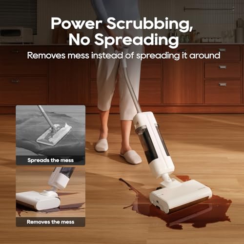 Image of dreame FloorX 110 Plus Wet Dry Mop, Cordless Wet Dry Cleaner, Eletric Mop | Cordless Wet Dry Cleaner, 600RPM Scrubbing, 149F Hot Air Drying, Dual-Tank System, 180 Lie-Flat Design for Hardfloor