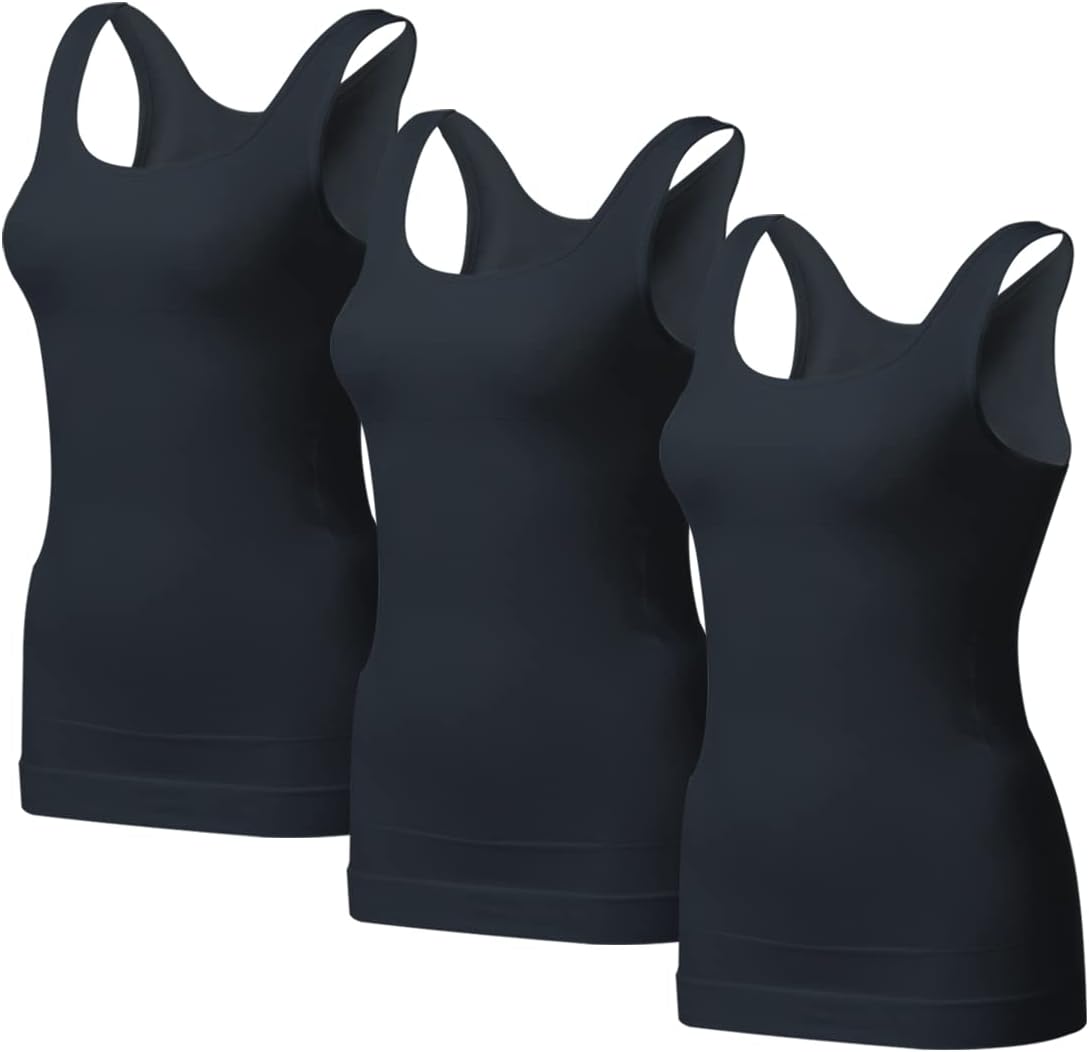 EUYZOU Women Tummy Control Shapewear Tank Tops - Seamless Body Shaper Compression Shirts
