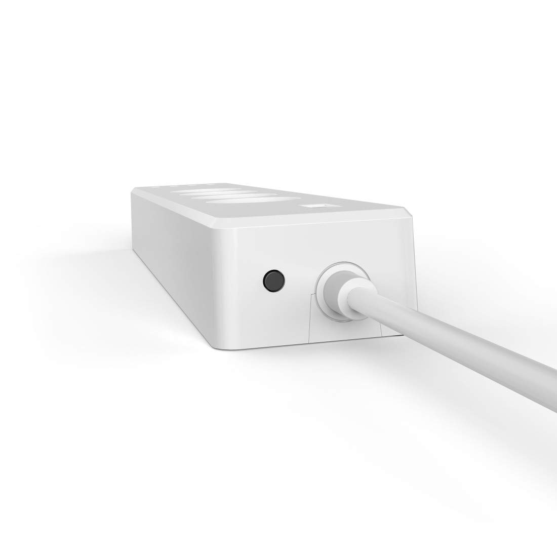 Hama Multiprise Wi-FI à 4 Prises (multiprise Fonctionne sans hub, commutable Individuellement, multiprise avec USB, multiprise avec Protection Contre Les surcharges, Commande vocale et par
