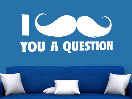 Wall Decal Vinyl Sticker Decals Art Decor Design Mustache Lettering Words Sign Gift Funny Humor Joke Office Bedroom Living Room Gf241 #TOP26