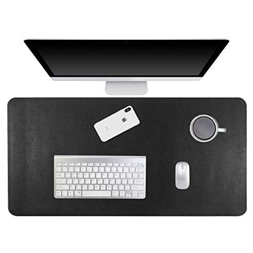 Gogloo Multifunctional Office Desk Pad, Dual Sided PU Leather Mouse Pad, Thin