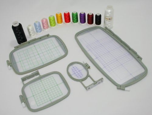 Complete Starter KIT for Brother Designio Series DZ820E Hoops Threads Backing Bobbins from ThreadNanny