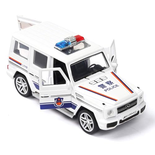 Image of 1:32 Scale Mercedes AMG G65 Police Model Diecast Metal Pullback Toy car with Openable Doors & Light, Music Boys car for Kids Best Toys Gifts Toys for Kids (RENDOM Color)