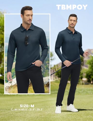 Camiseta Polo para Hombre de Manga Larga con Bolsillo, Secado Rápido, Ligera y con Cuello miniatura 7