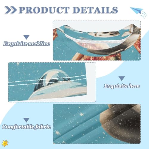 Boys Short Sleeve T-Shirts Dog Pizza UFO Rashguard Kids Swim Shirts Sun UPF 50+3