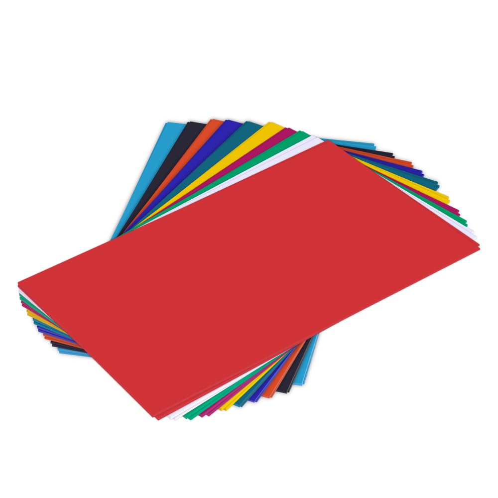 20 Pieces & 10 Colors Engraving Colored Acrylic Sheet Plastic Sheet 12"×20" × 0.118"