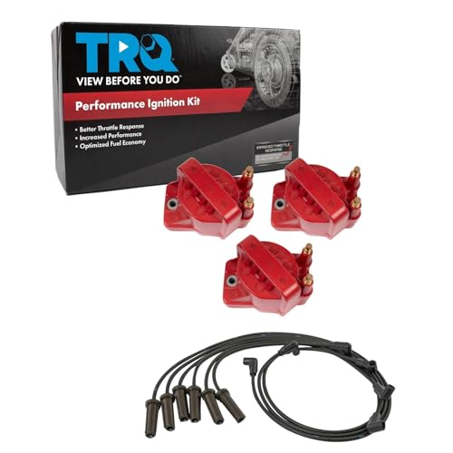 TRQ Ignition Coil Kit 4 Piece Compatible with 1999-2004 Buick Regal 2005-2009 LaCrosse 2007-2008 Lucerne 2000-2005 Chevrolet Impala Monte Carlo 1999-2008 Pontiac Grand Prix