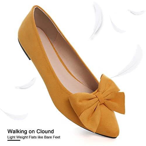 Image of Dear Time Women's Ballet Flats Dress Ballet Shoes Slip on for Office Work Comfortable Shoes