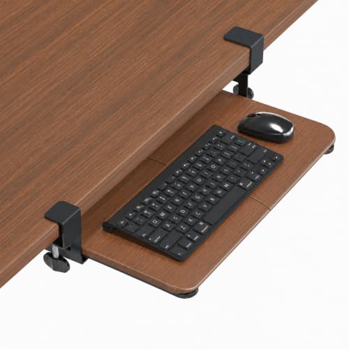 Image of BONTEC Under Desk Keyboard Tray, Pull-Out Keyboard & Mouse Platform