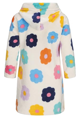 Girls Fleece Hooded Robes Soft Plush Bathrobe for Kids 2-16 Years2