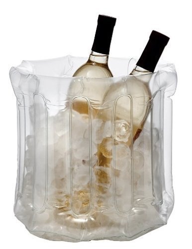 9 Inch Clear Plastic Pop Up Inflatable Multi Bottle Wine Cooler