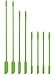 EVEREST GOOSE 8 pcs Spatule en Silicone, Mini spatules en Silicone, Souple Patisserie Spatule, Cuillère Spatule, Petites Spatules en Silicone pour Beauté et Cuisine Réutilisables, Flexibles (Vert)