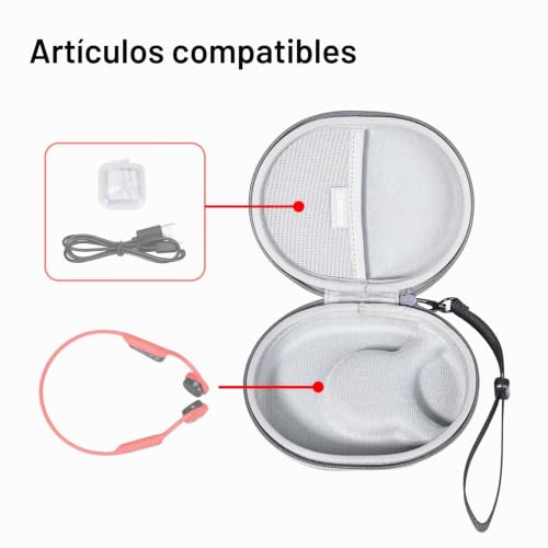 Funda para SHOKZ OpenRun Pro Mini resistente estuche rígido de viaje 4