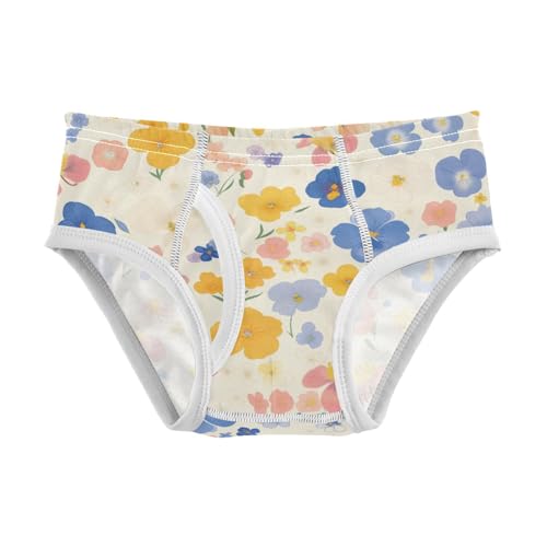 KLL The Garden Tricolor Pansy Flower Toddler Boys' Soft Athletic Underwear Cute Children Undies