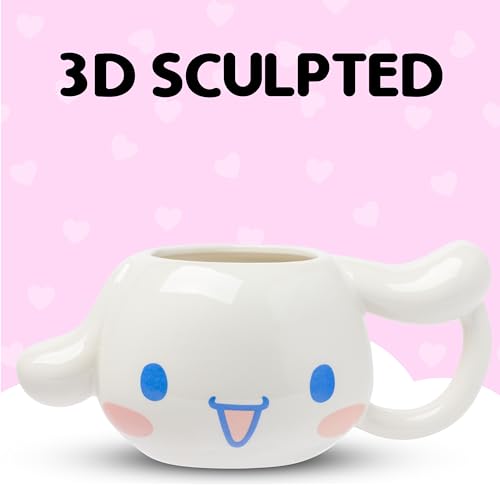 Image of Silver Buffalo Sanrio Hello Kitty and Cinnamoroll, 3D Sculpted Mug, 20oz