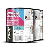 JOVIRA PINTURAS Pintura para Azulejos, Alto Brillo al Agua. Da una imagen nueva a tu cocina y baño. (2x750 Mililitros, Azul Turquesa) B-11-2