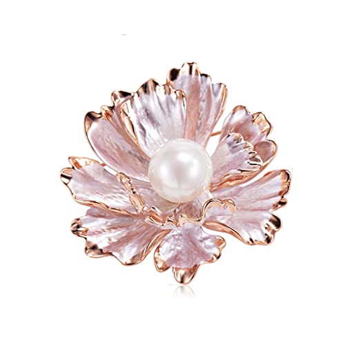 Broche à fleurs de perles : accessoire haut de gamme pour costume et collier