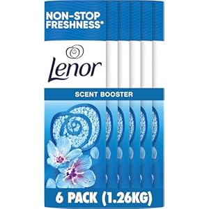 Lenor Laundry Perfume In-Wash Scent Booster, 6 Packs x 210g – Spring Awakening, Lasting Freshness for Up to 12 Weeks