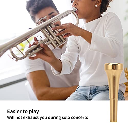 image for Walfront Trumpet Mouthpiece Brass Material Gilded Mouthpiece Holder Tr