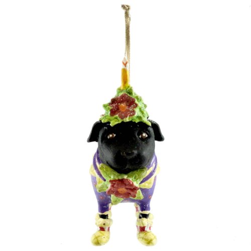 OQZZ Patience Brewster Mini Black Lab Figural Ornament # 08-30411