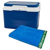 WELL HOME MOBILIARIO & DECORACIÓN Nevera 5 litros + toalla de playa 90x160cm 380gsm velour 100% algodon azul