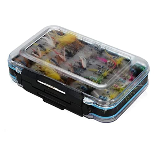 64pcs Dry Flies Bass Salmon Trouts Flies Nymph and Streamer Fly Fishing Flies Kit Waterproof Fly Box for Trout Fly Fishing Flies - Image 2