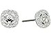 Swarovski Crystal White Angelic Square Rhodium-Plated Earrings