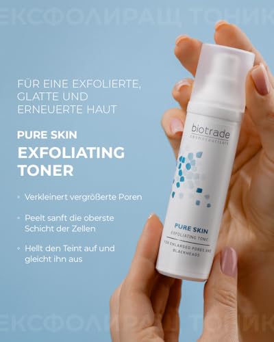 Pure Skin tonik złuszczający 60 ml w przypadku dewitalizowanej skóry z powiększonymi porami, wągrami i nierówną cerą Biotrade