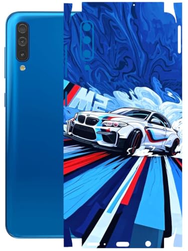 Image of AtOdds - Full Body Back Screen Guard Protector Film - Lamination Wrap Skin Sticker Compatible with Samsung Galaxy A50 | Scratchproof Matte Finish (BWM)
