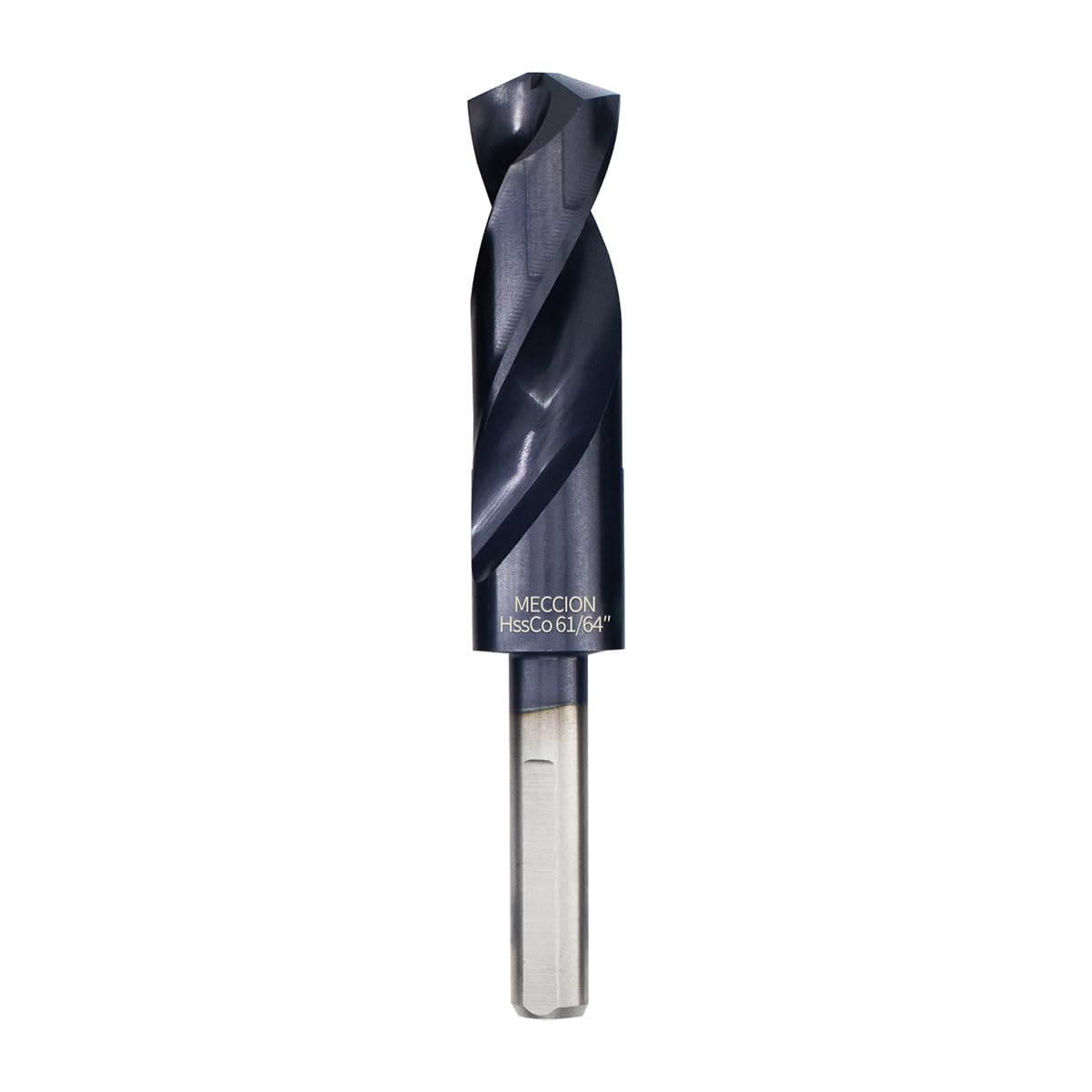 Meccion Forets de 155,3 cm avec revêtement en nitrure d'aluminium et de titane, foret M35 à tige réduite en acier rapide cobalt pour métal, acier inoxydable, fonte, cuivre, aluminium, etc.