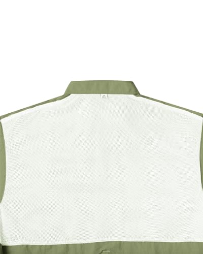 Image of Alimens & Gentle Short Sleeve Fishing Shirt Wicking Fabric Sun Protection Casual Button Down Shirts