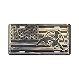 License Plate Framenew Duck Hunting USA Flagquality Aluminum License Plate Cover Car Accessories