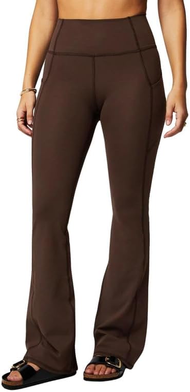 Fabletics Women's Oasis Pureluxe High-Waisted Kick Flare, Light Compression, Buttery Soft