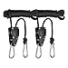 Produktbild Calayu 2 Stück 1/4-Zoll Seilratsche mit Haken, Lichtbügel Leichte Pflanzenrolle Hängehaken für Pflanzenlampe, Blumenkorb, Blumentopf