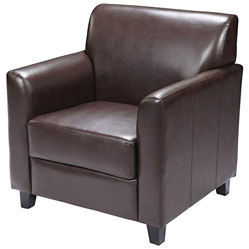Delacora BT-827-1-BN-GG FF-BT-827-1 30.5 Inch Wide Leather Accent Chair