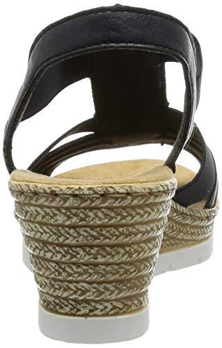 Rieker 619f6, Sandali Donna, Blu, 41 EU