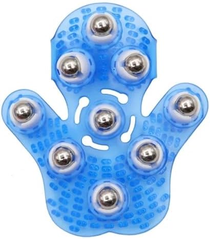 Guante de masaje corporal con bola rodante, anticelulítico, alivio del dolor muscular, masajeador relajante para cuello, espalda, hombros, glúteos,