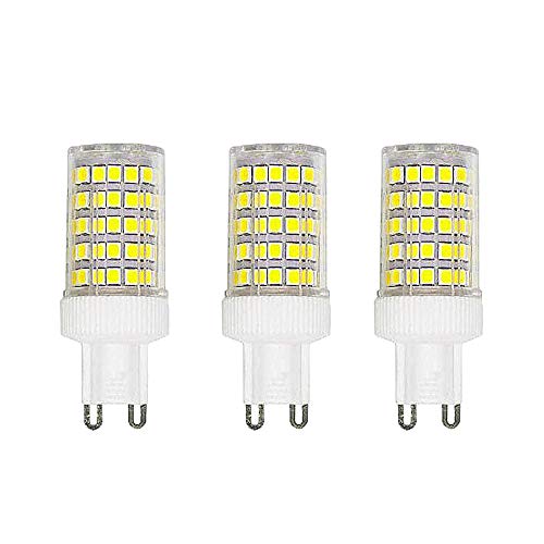 OUGEER LED-glödlampor, 3 st, 10 W, ersättning för G9 100 W halogenlampa, 1000 lumen, kall vit 6 000 K, keramisk bas, icke-dimbar glödlampa för hembelysning, g9, kapselglödlampa