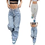 ♛Damen Jeans High Waist Stretch Denim Jeanshosen für Damen Skinny Slim Fit Röhrenjeans Bleistiftjean Lässige Pant Strecken Schlank Stylische Hosen Damen Boyfriend Stretch Jeans Denim Hose für Frauen mit dekorativer Knopfleiste Damen Stretch Jeans Denim Pants mit schräger Knopfleiste Damen Stretch Jeans Denim Pants mit schräger Damen Boyfriend Stretch Jeans Denim Hose für Frauen Damen Mädchen hohe Taille Cargo Hose gerade weites Bein Baggy Jeans Y2K Gothic 