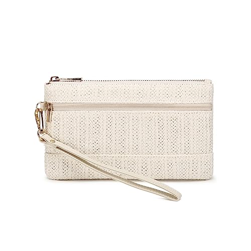 Image of Straw Clutch Purse for Beach Summer Vacation Bag Woven Handbag for Women
