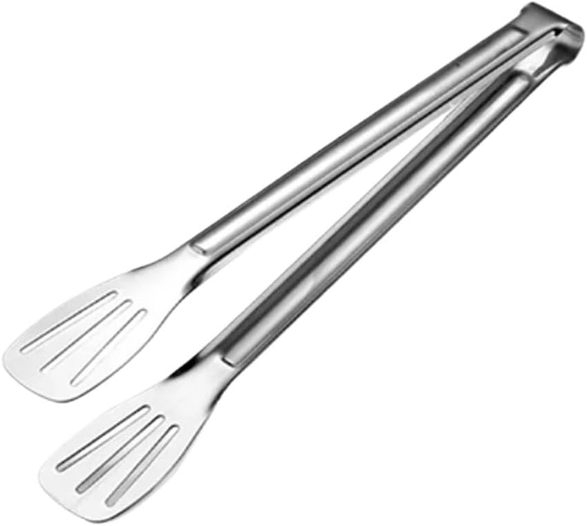 Stainless Steel Food Tongs Kitchen Utensils Buffet Cooking Tools Heat-proof Pastry Barbecue(9 inch)
