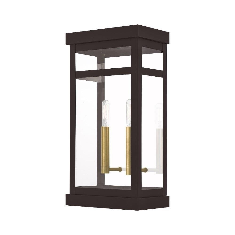 Livex Lighting 20704-07 Hopewell Bronze 2 Light Outdoor Wall Lantern