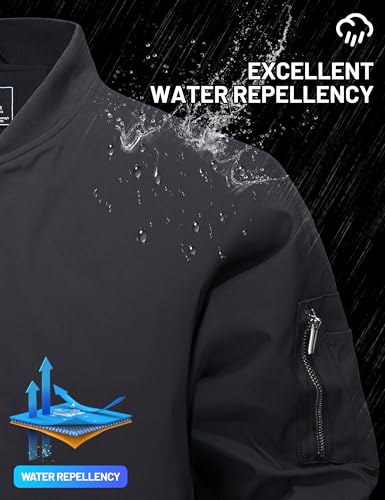 TACVASEN Men's Bomber Jackets Thermal Quilted Jacket Water Resistant Warm Winter Coats3