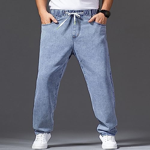 Men's Straight Drawstring Jeans Male Elastic Waist Fit Washed Denim Pant Men  Comfort Loose Casual Denim Trousers (30,Baby Blue 2) : Amazon.com.au:  Clothing, Shoes \u0026 Accessories