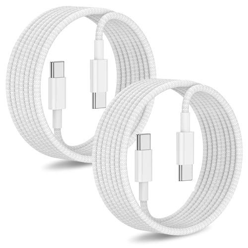 Tipo C a Tipo C Cable de carga rápida para iPhone17/16/15,2Pack Nylon trenzado USB C a USB C 3M, Apple MFi Certified Cable para iPhone 17/16/15 / MacBook/iPad Air/Mini/Pro/Samsung 23/22