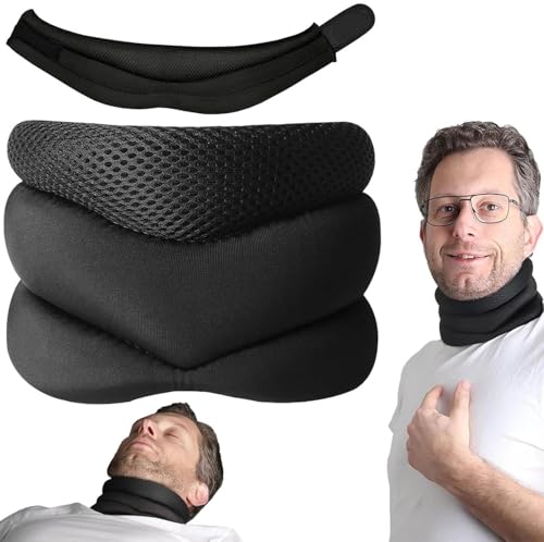 Vitavix Neck Support for Snoring Neck protection pillow Necksupport Never Snore Again Adjustable Soft Foam Neck Brace Cervical Collar Ergonomic Brace for Sleeping