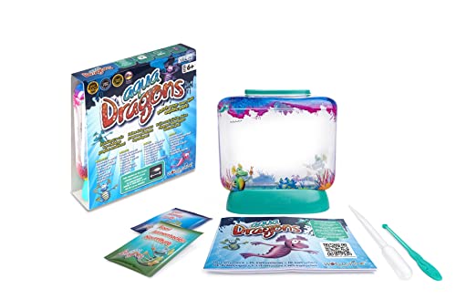 Acuario Aqua Dragons | Incuba Y Cría Tus Propios Dragones Acuáticos Vivos | Kit Educativo Con Huevos, Comida Y Pipeta | Para Niños +6 Años