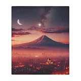 Yerevan Ararat Cozy Blanket: City Lights and Mountain Views
