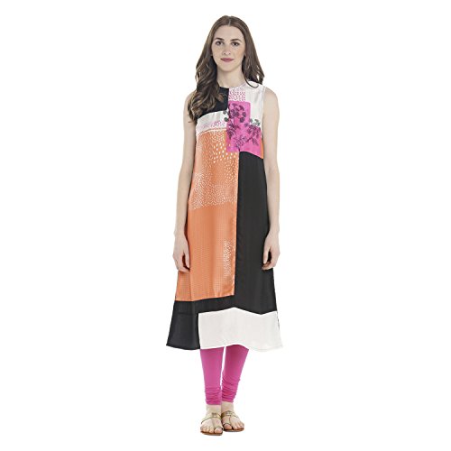 Image of Rangmanch By Pantaloons Women's Satin Straight Kurta